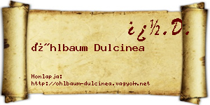 Öhlbaum Dulcinea névjegykártya